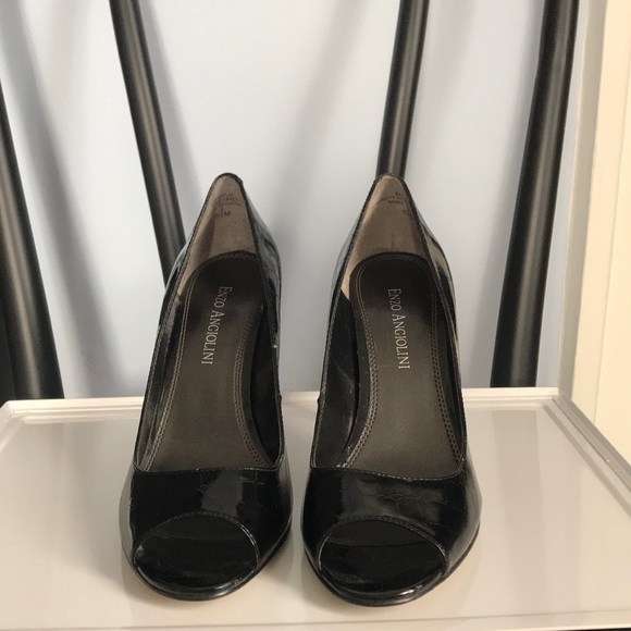Enzo Angiolini Eamaylie 5.5M Black peep toe heels - Picture 9 of 16